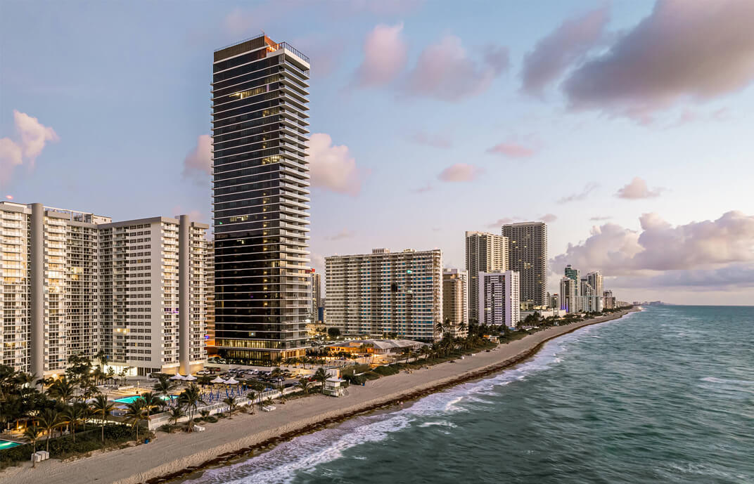 2000 Ocean new construction condo project exterior Hallandale Beach, FL