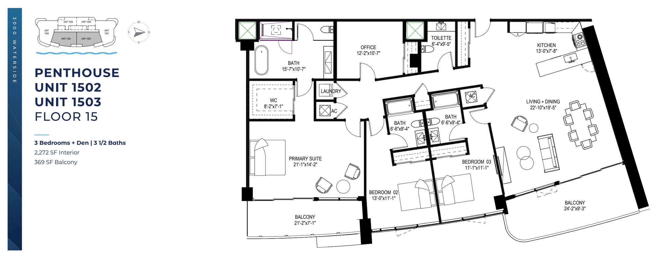 Waterside Floorplans 1502:1503