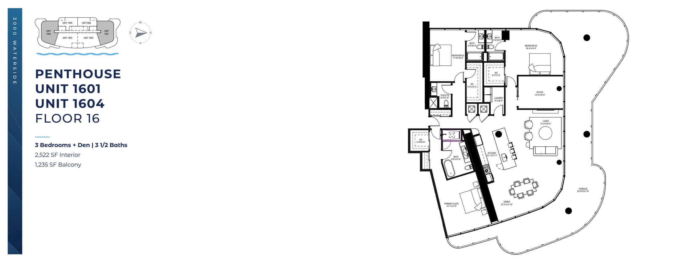 Waterside Floorplans 1601:1604