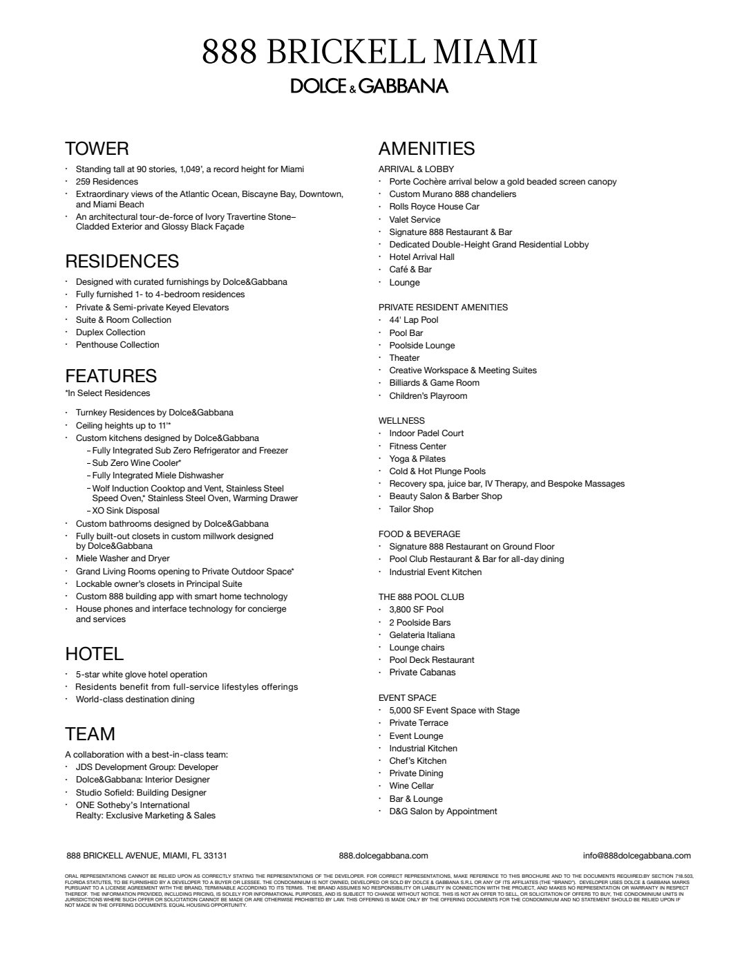 Eng 888 Brickell Dolce&gabbana Branded