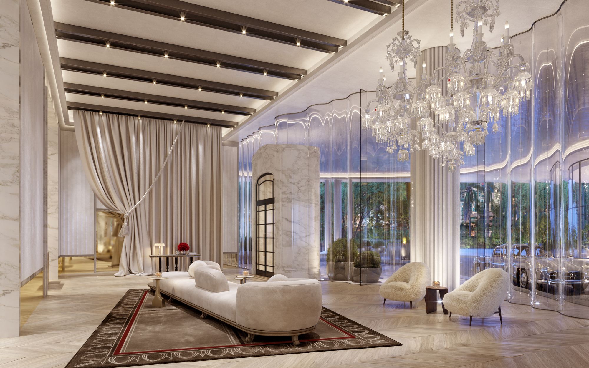 Luxury South Florida residential lobby