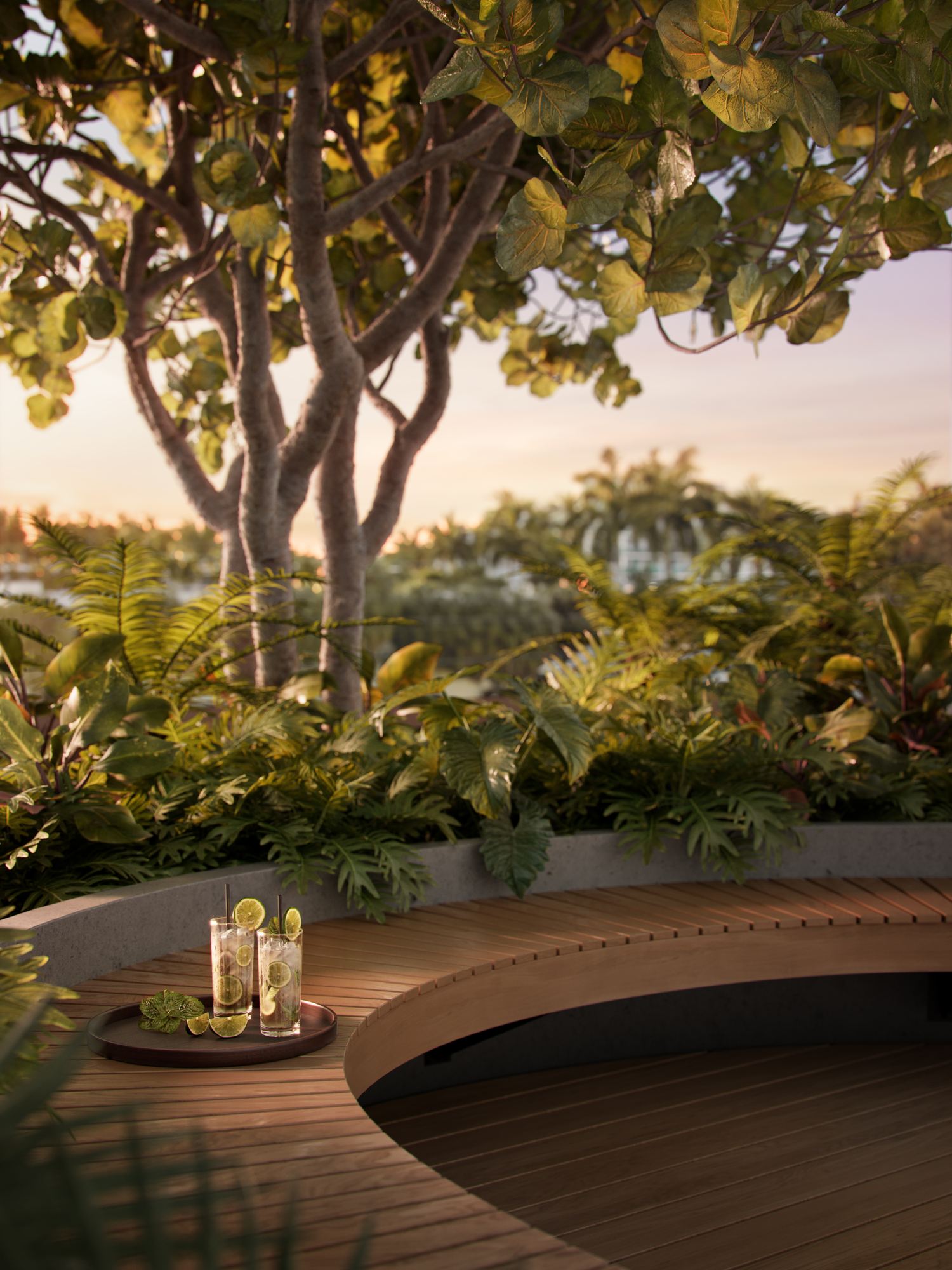 Bay Harbor Towers Bht Landscaped Courtyard