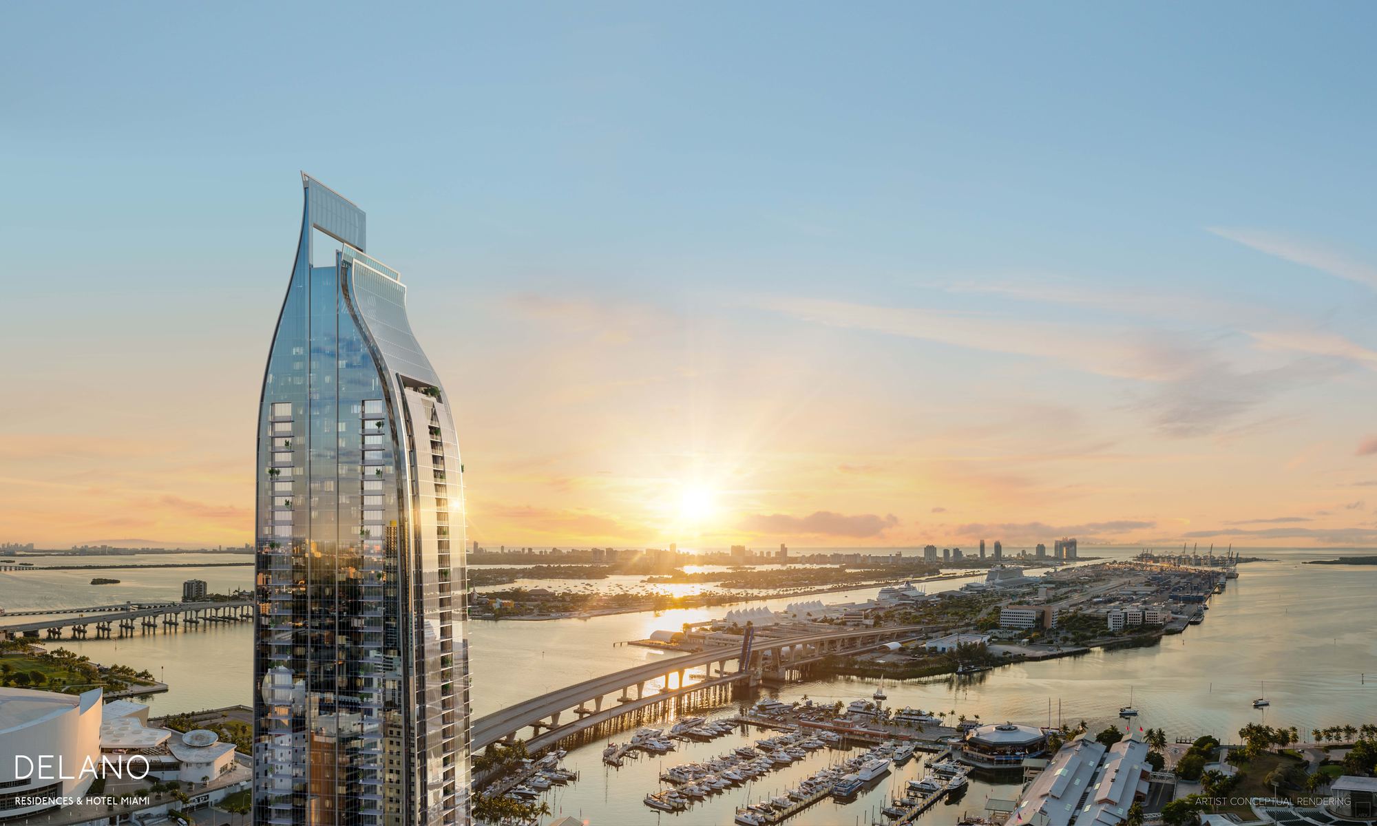 Delano Residences & Hotel Miami new construction condo project exterior Downtown Miami, FL