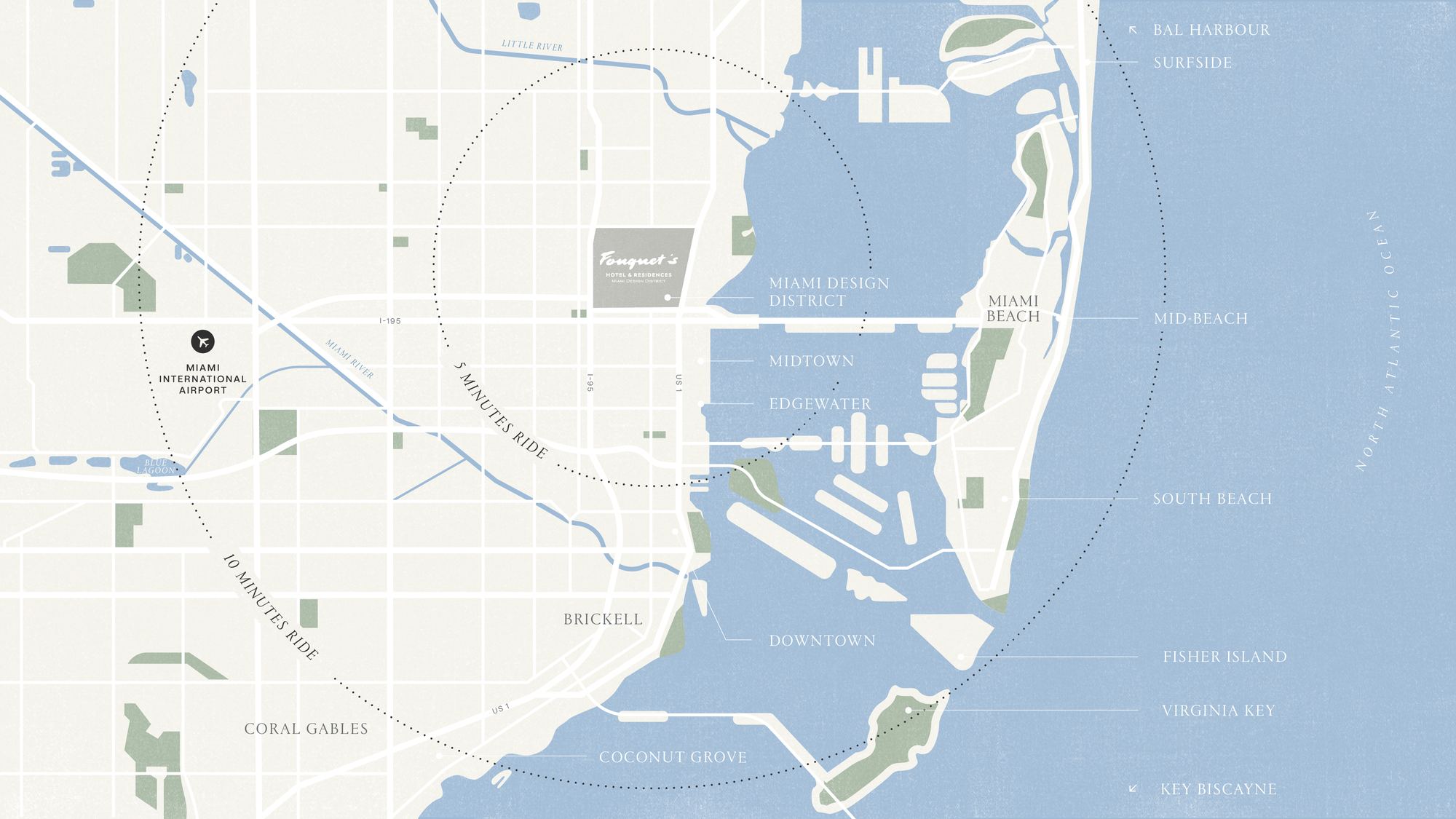 Fouquet's Hotel Residences Map