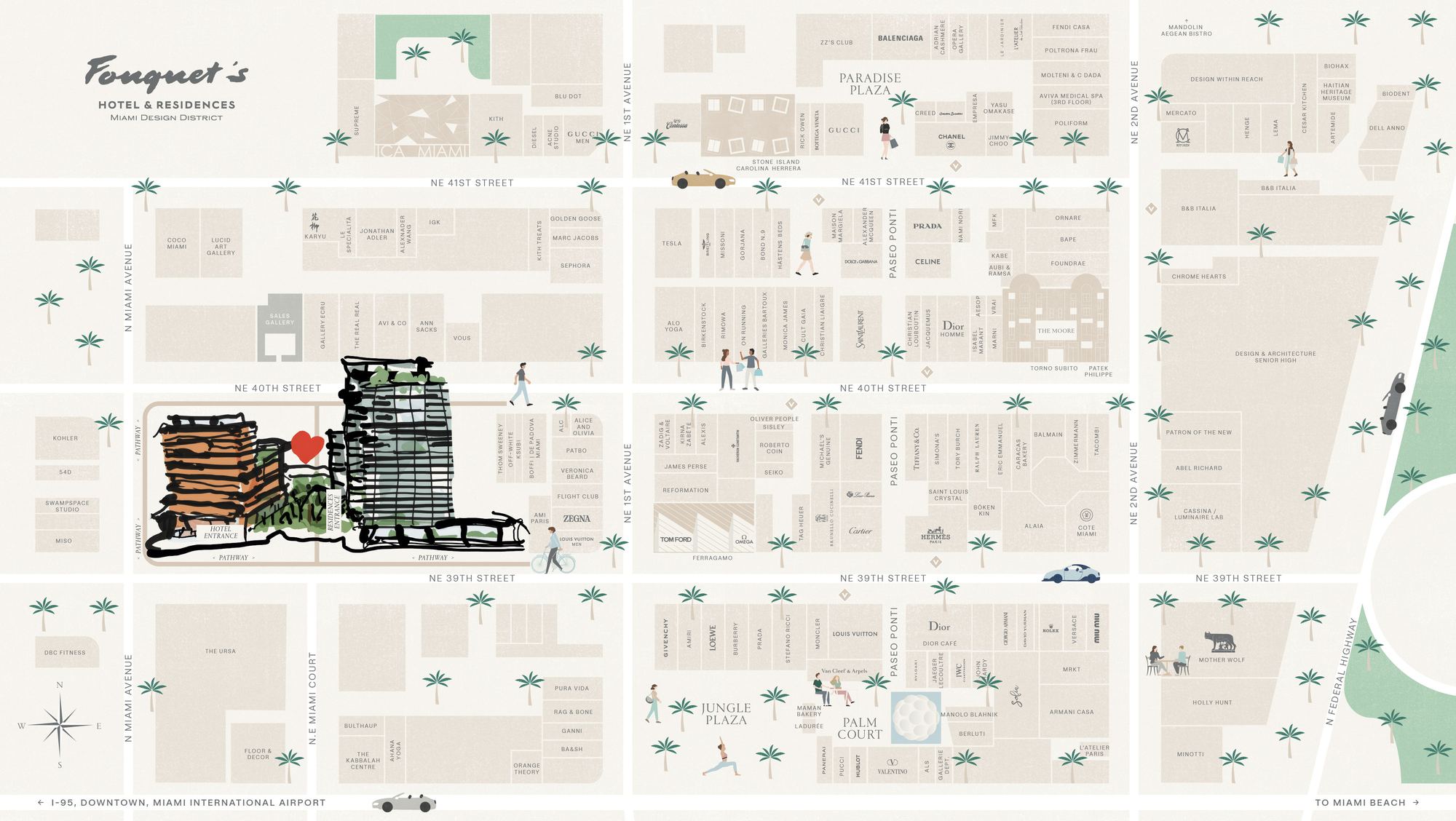 Fouquet's Hotel Residences Map Design District