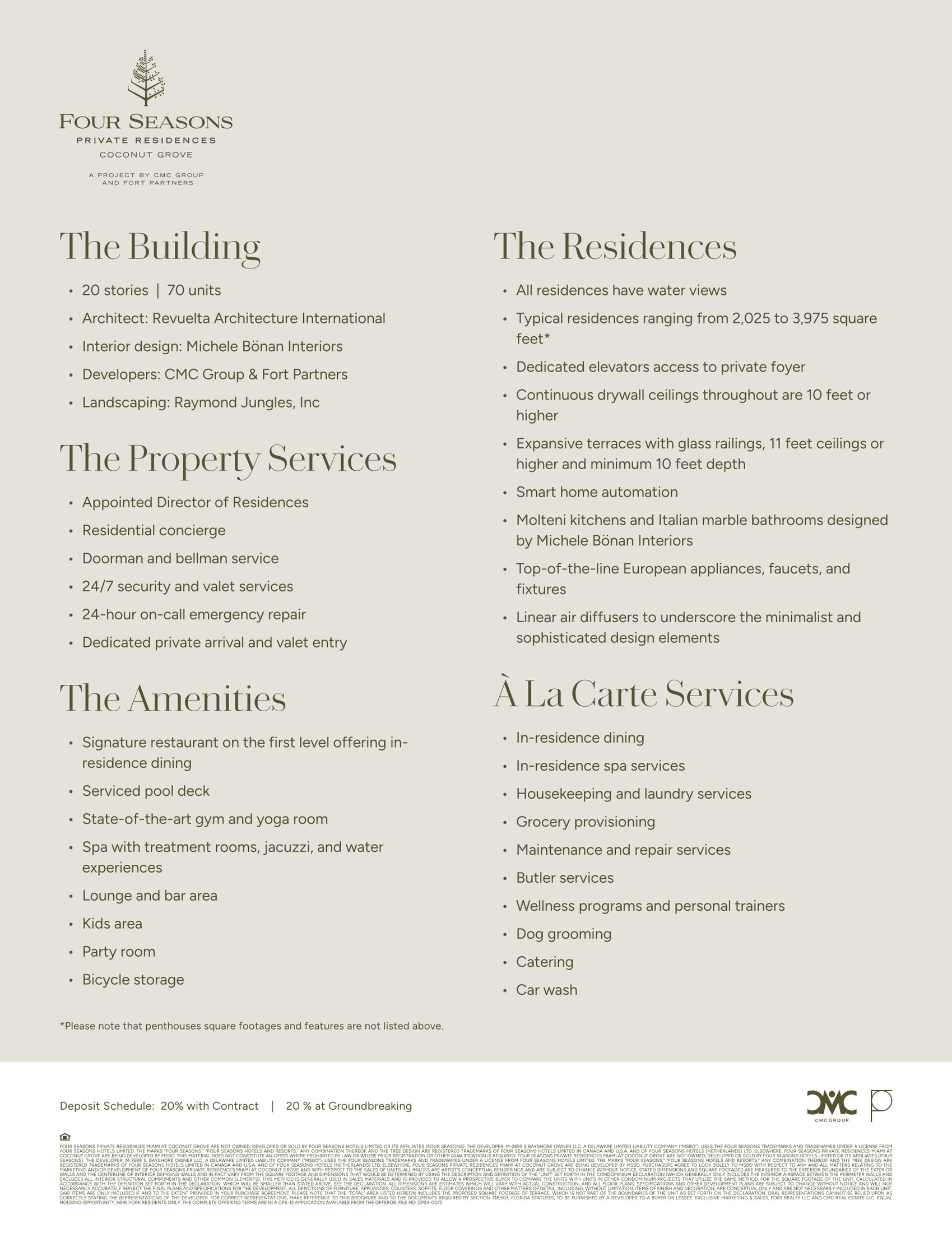 Four Seasons Private Residences Coconut Grove Fact