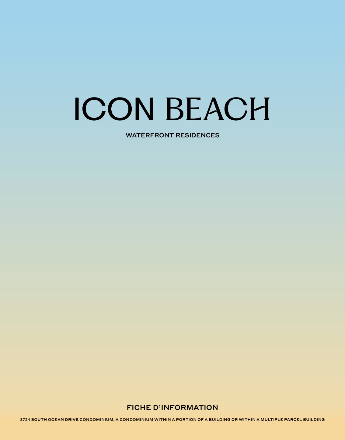 Icon Beach Fact Sheet French Unbranded