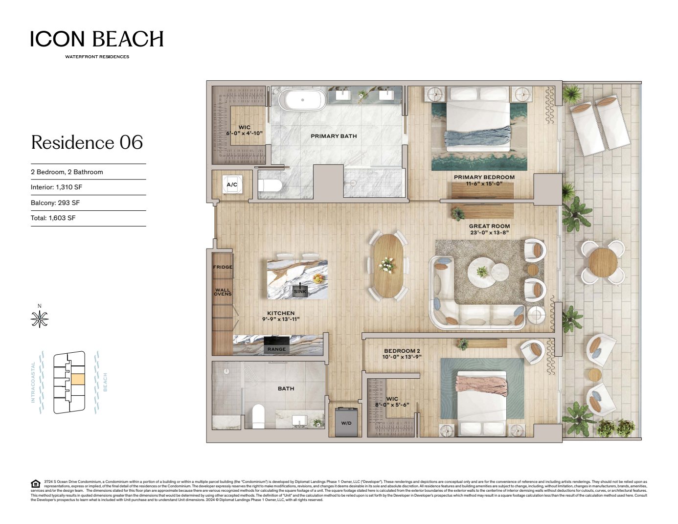 06 Residences Icon Beach Floorplan Digital Color