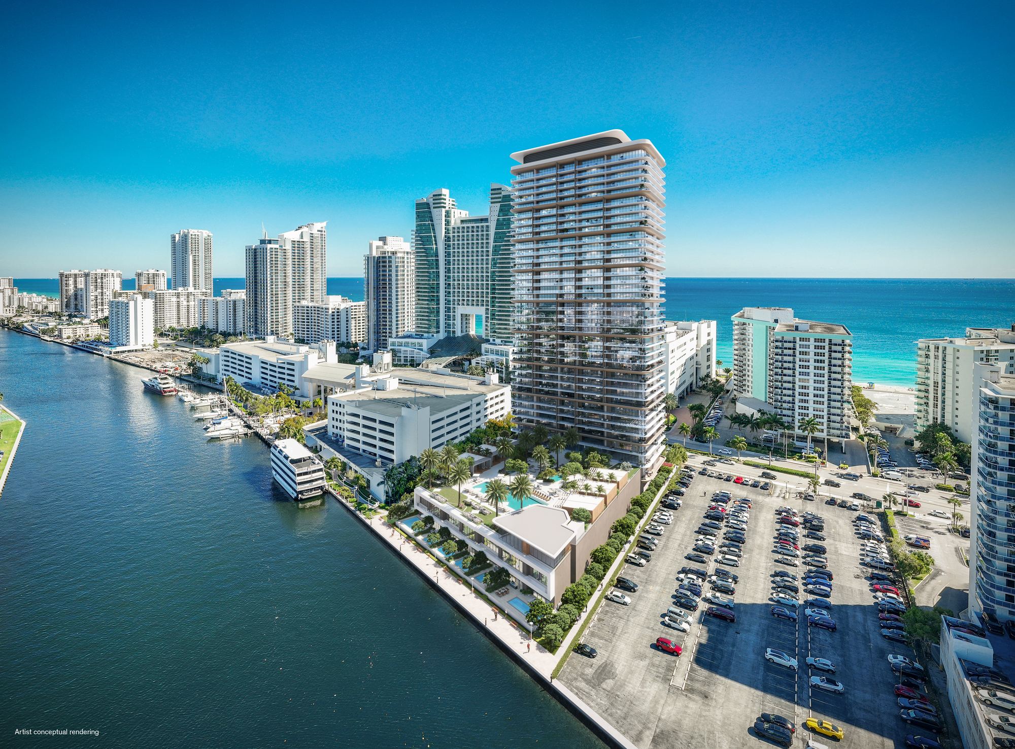 Icon Beach new construction condo project exterior Hollywood, FL