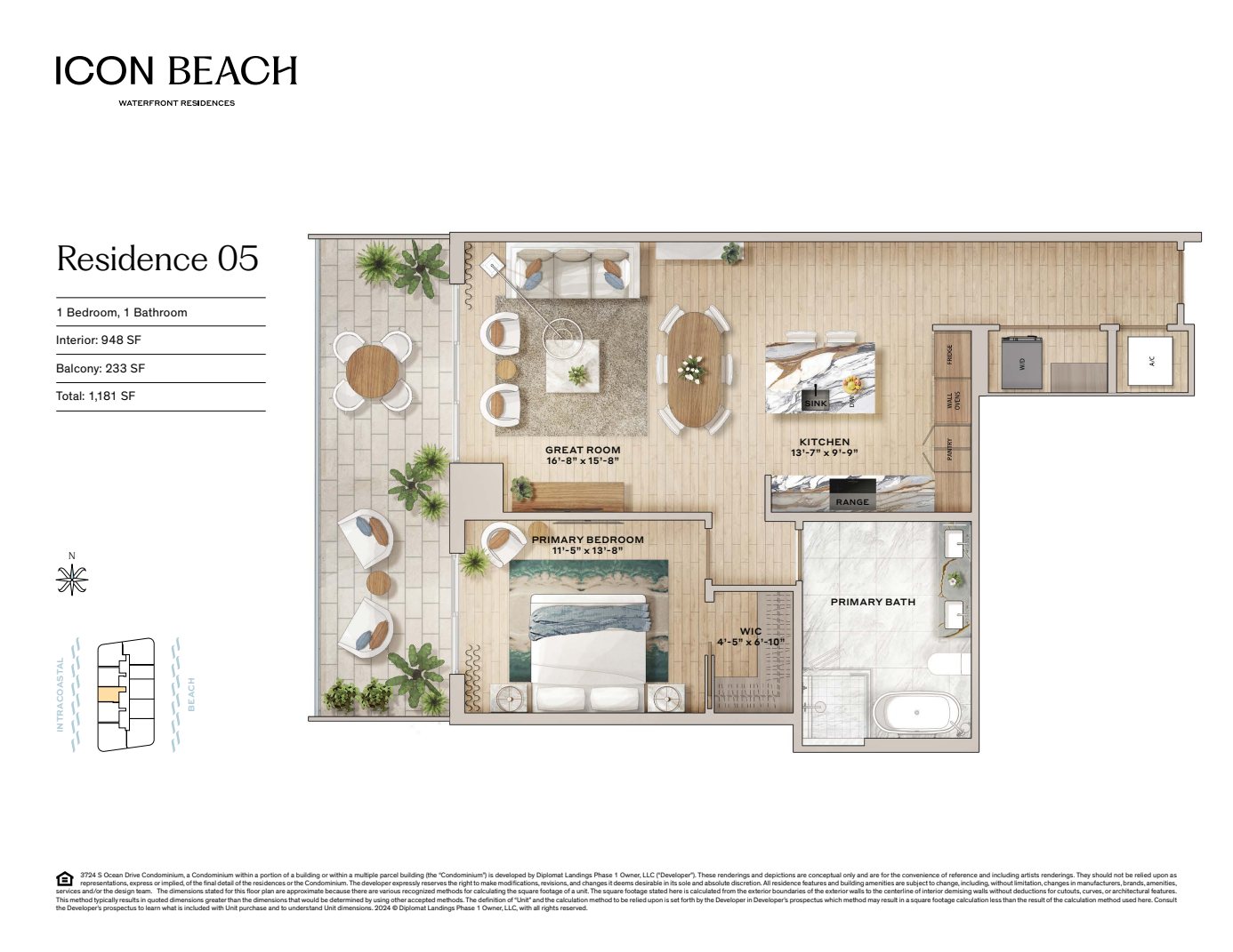 05 Residences Icon Beach Floorplan Digital Color