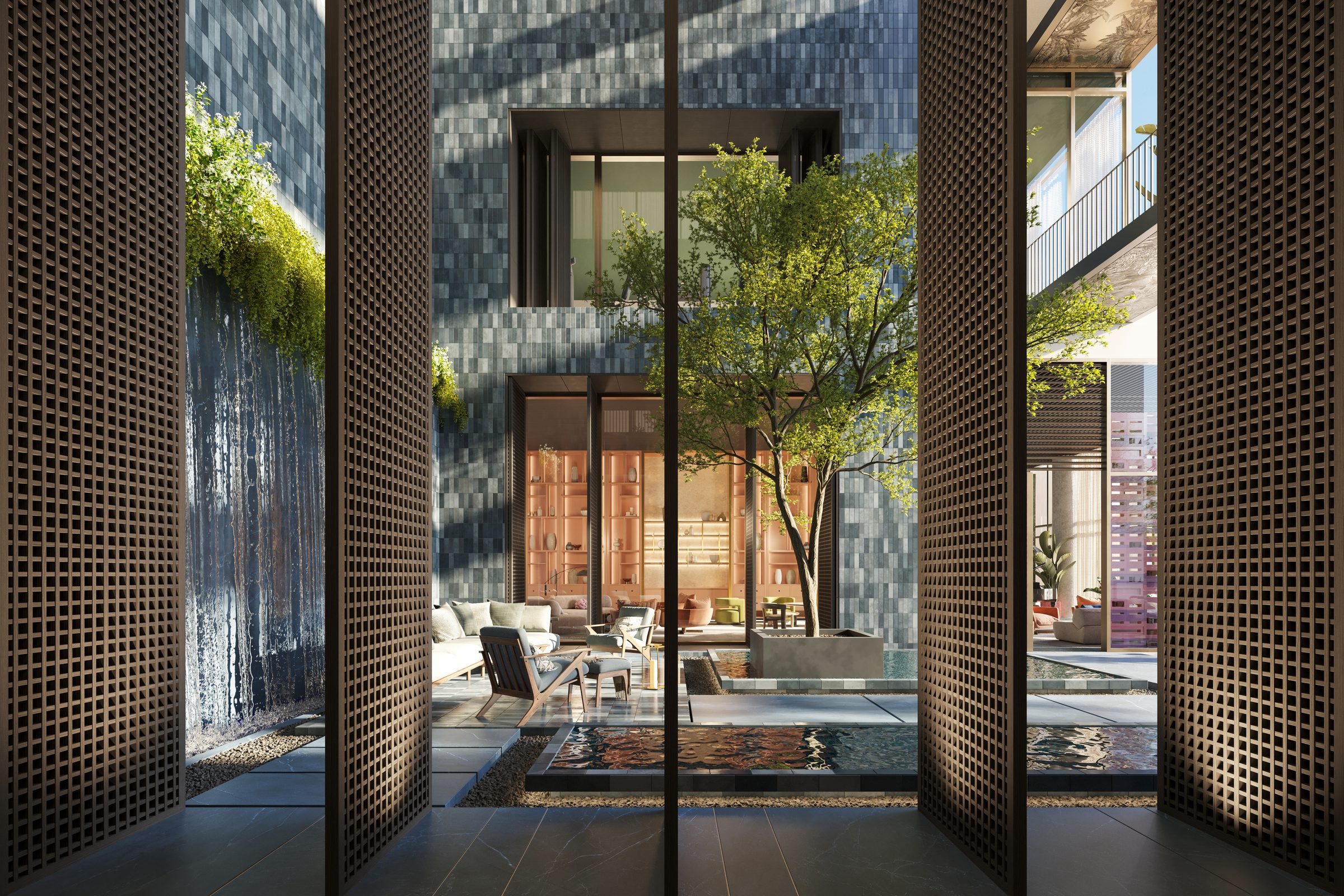 Jean-Georges Miami Tropic Residences Amenity Courtyard