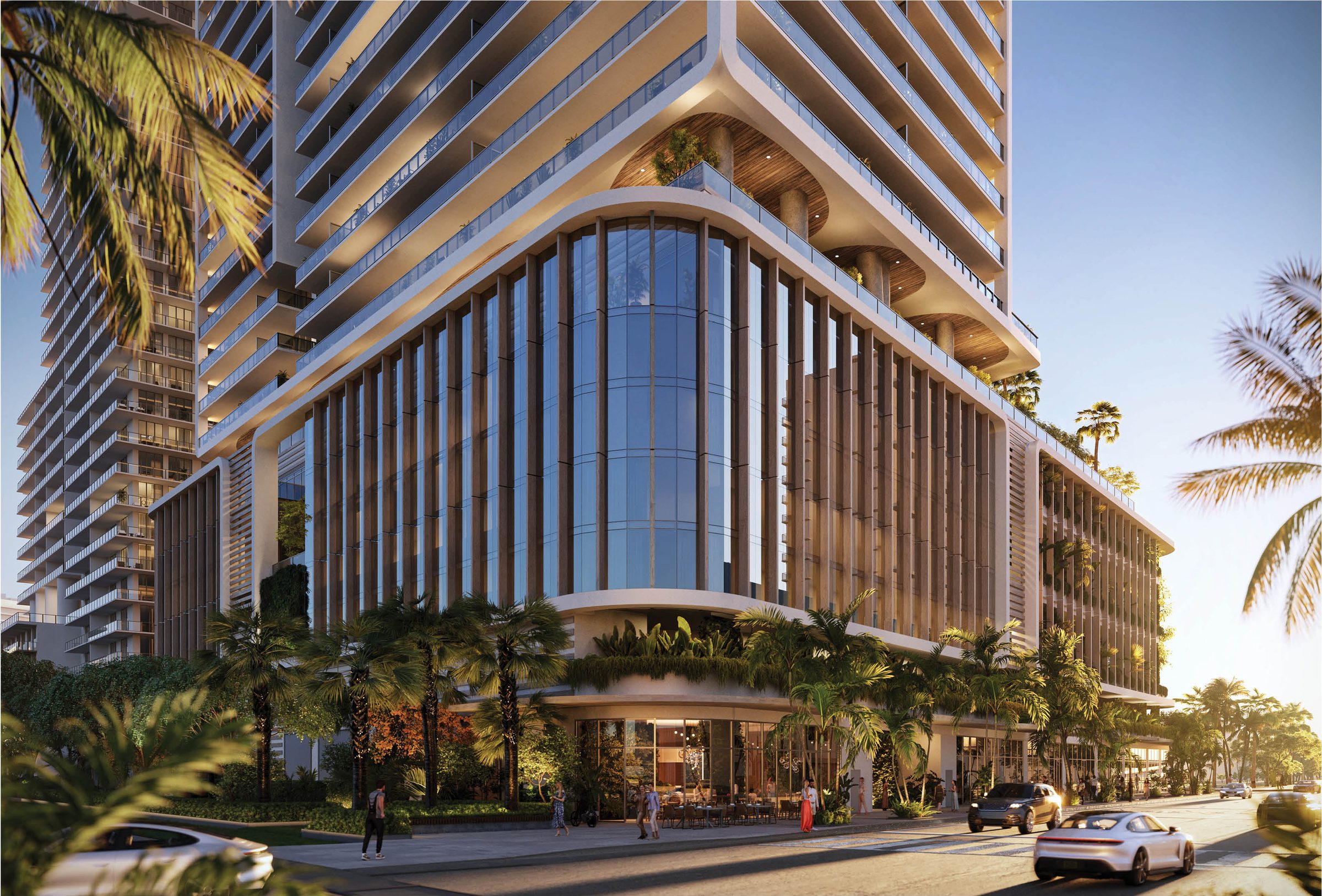 Jean-Georges Miami Tropic Residences Podium and Street Level