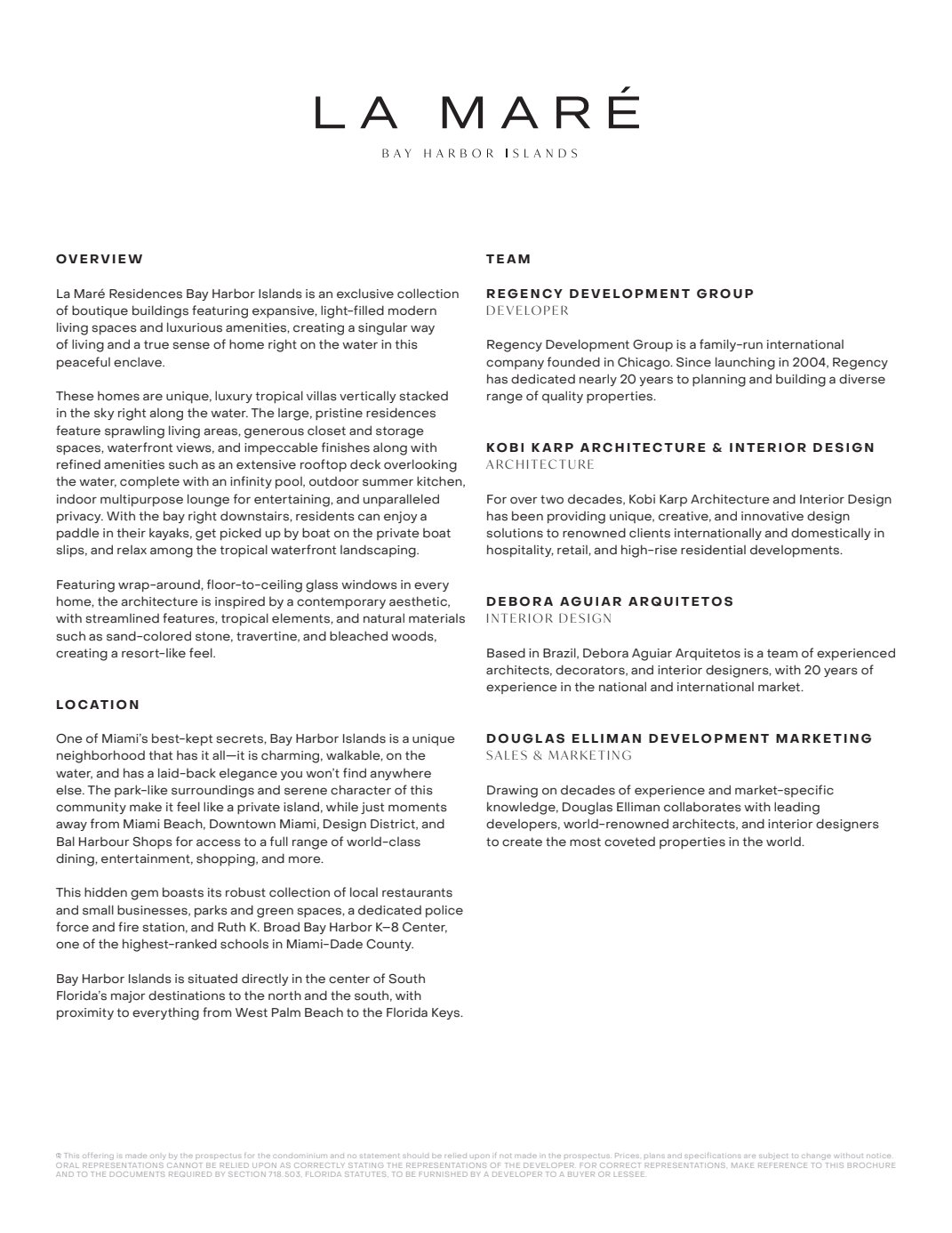 Regency Collection Fact Sheet Ub
