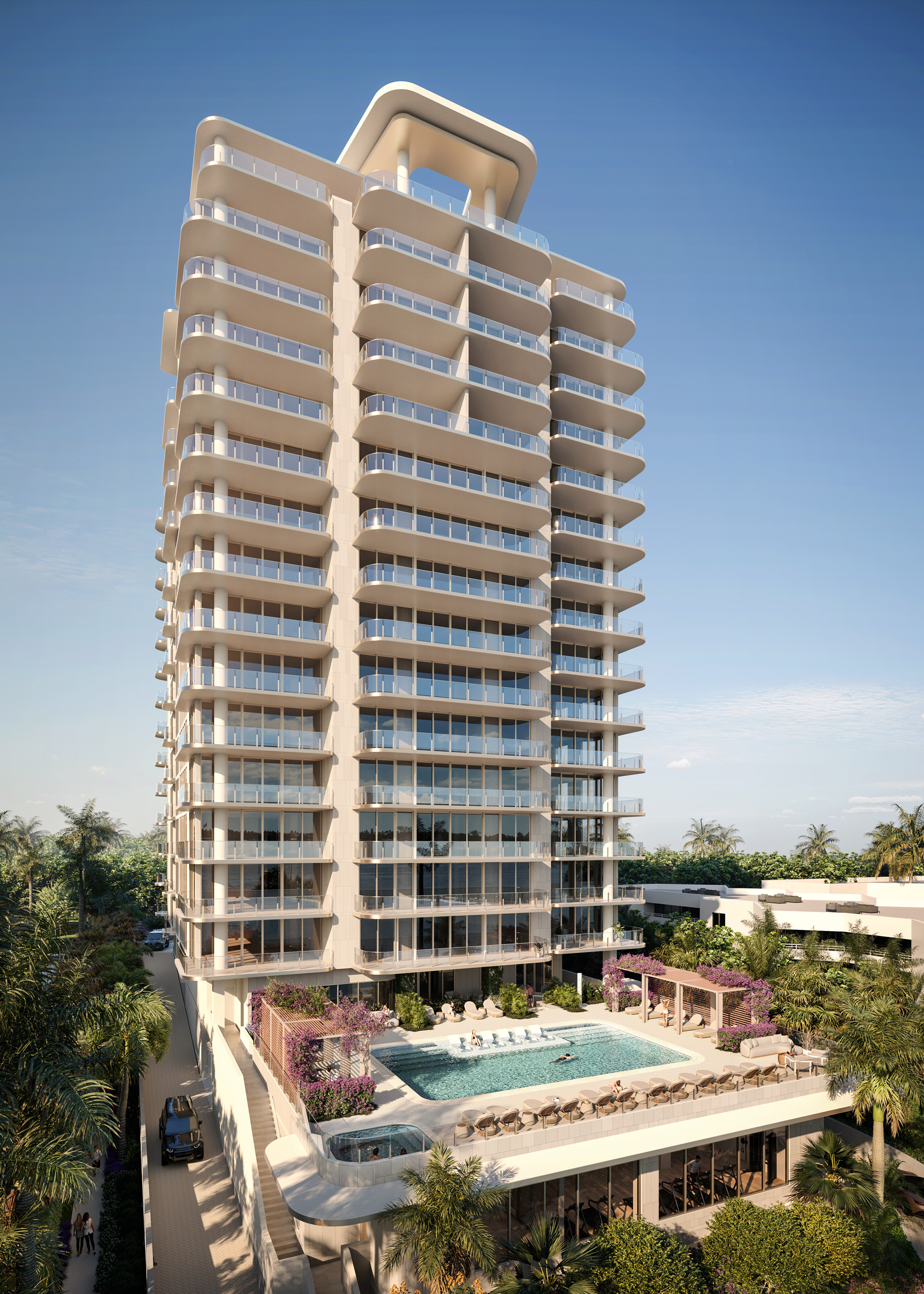 Maison d'Or new construction condo project exterior South Flagler, West Palm Beach, FL