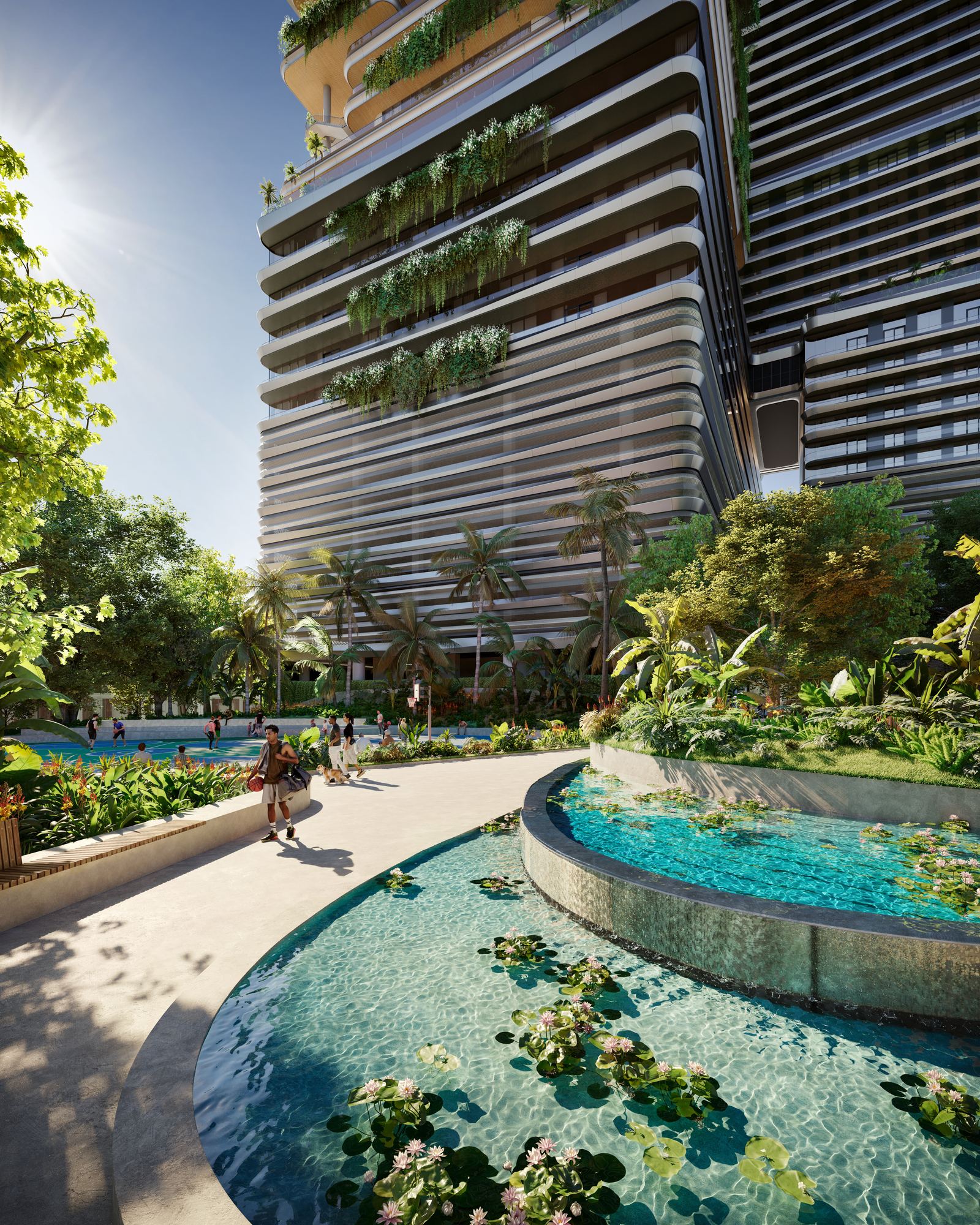 Mercedes Benz Places - Miami Park Fountain, Mercedes Benz Places Miami, Jds