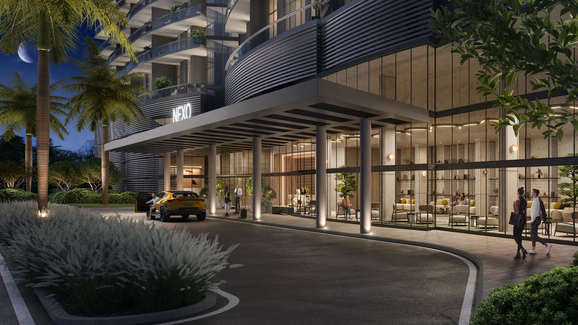 Nexo Residences North Miami Beach Forne 02 Porte Cochere Version People