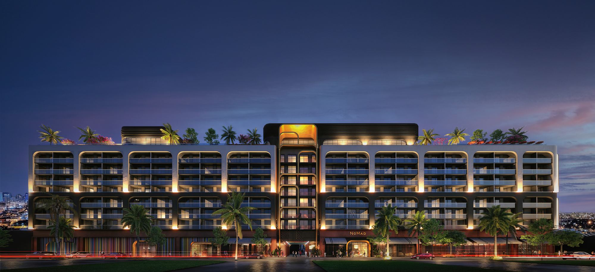 NoMad Wynwood Residences Wynwood Elevation Dusk Lrg