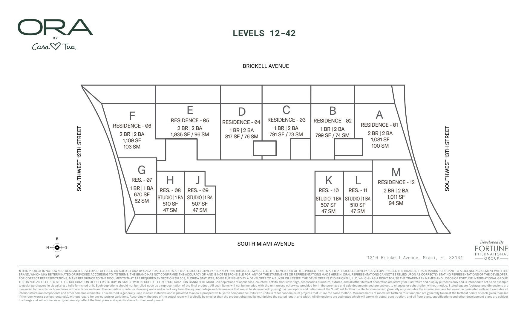 Ora by Casa Tua Key Plan Below