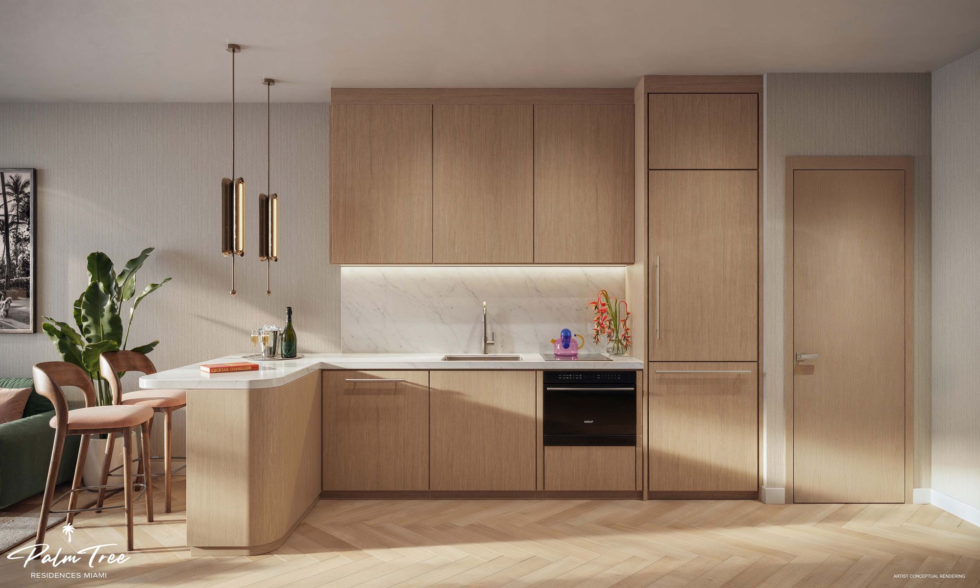 Palm Tree Residences Miami Kitchen