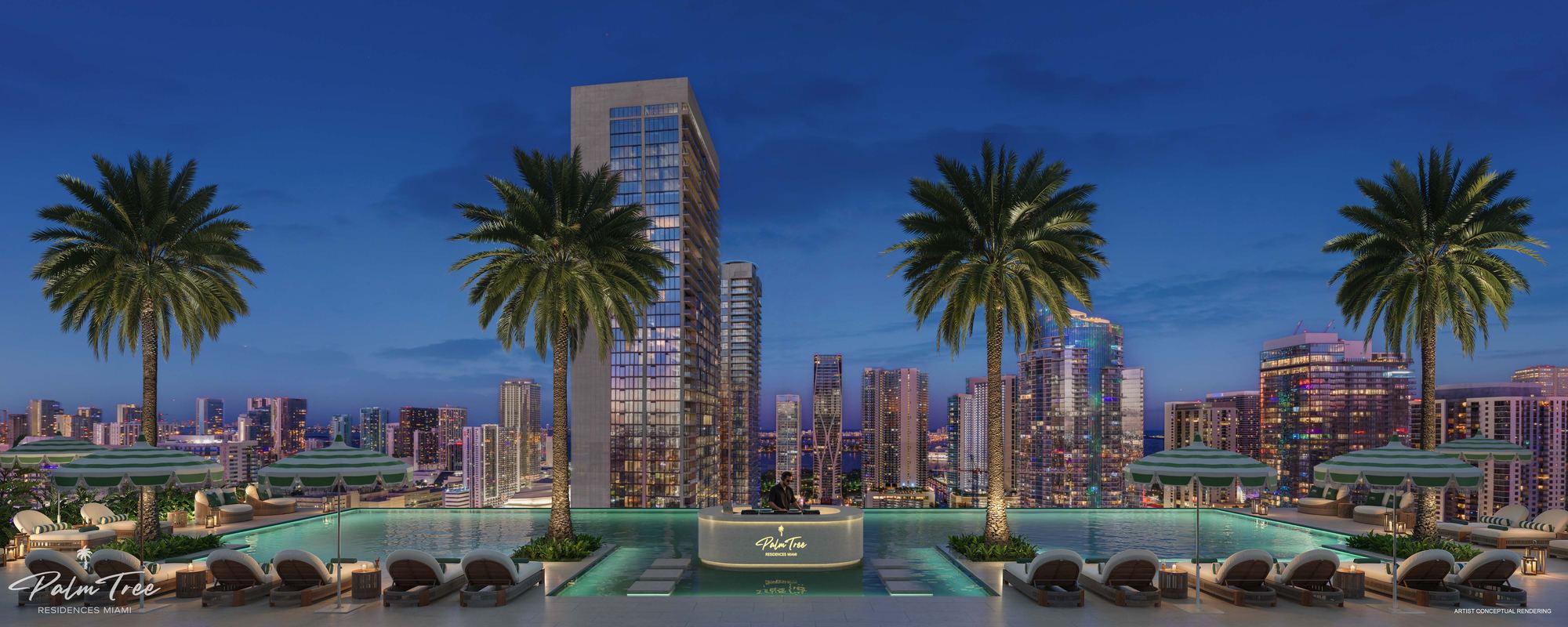 Palm Tree Residences Miami Rooftop Pool