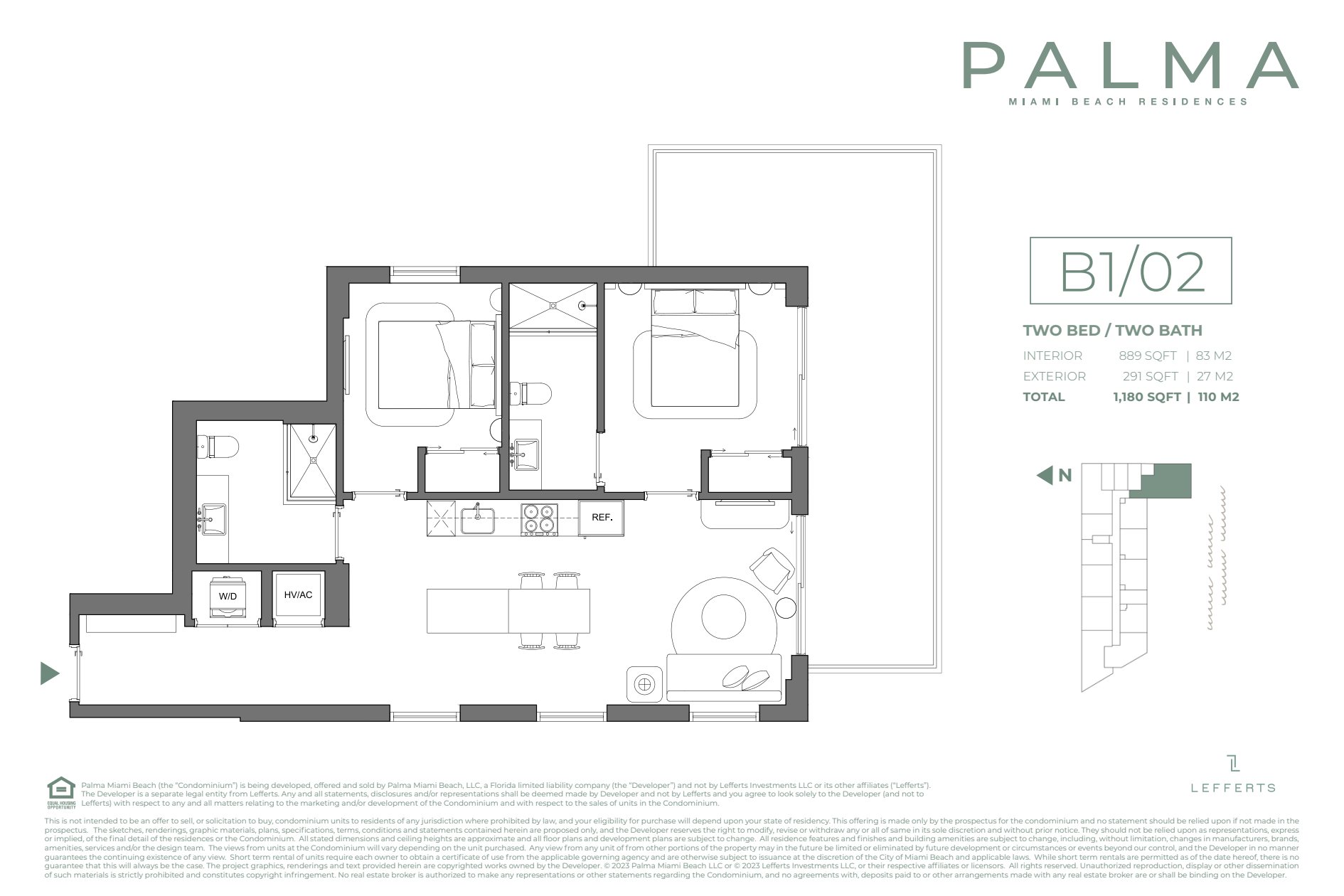 Palma B1:02 Bed Bath