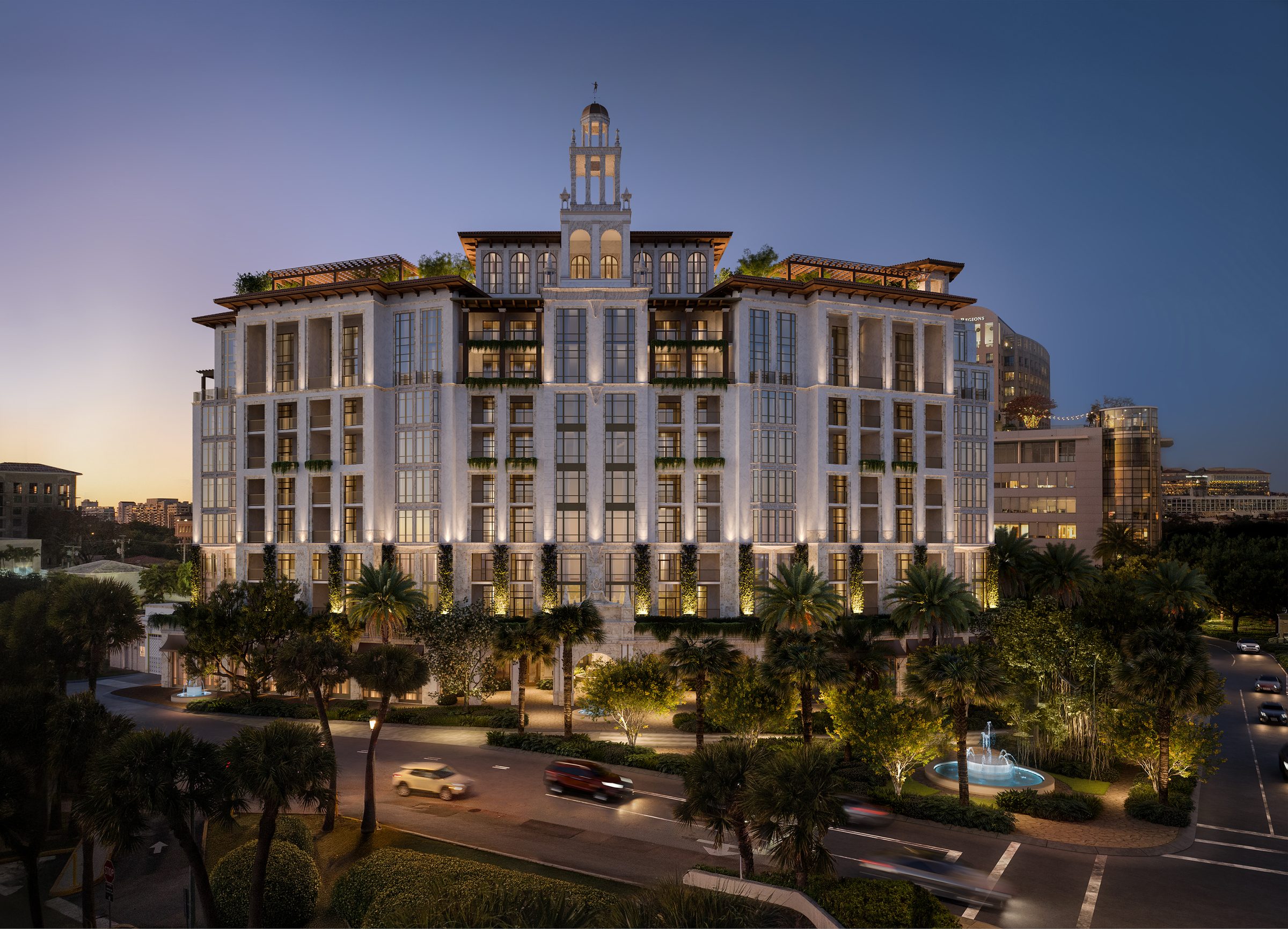 Ponce Park Residences new construction condo project exterior South Gables / Ponce de Leon Boulevard, Coral Gables, FL