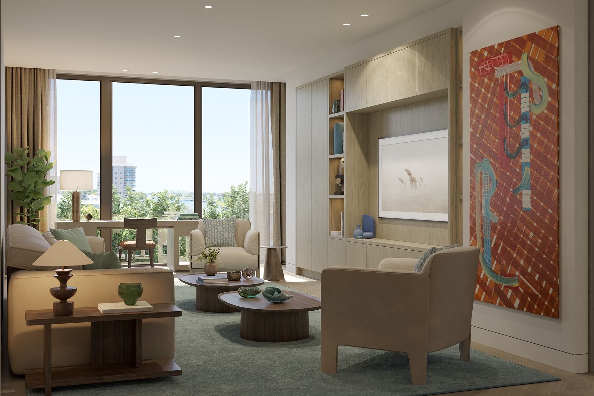 Rosewood Residences Hillsboro Beach Family Room