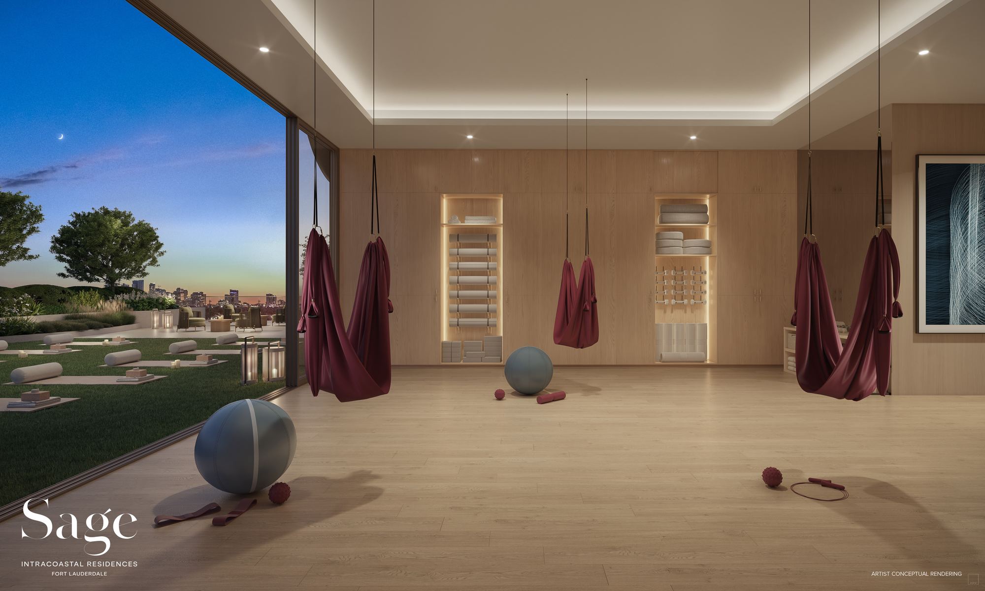 Sage Intracoastal Residence Yoga Room