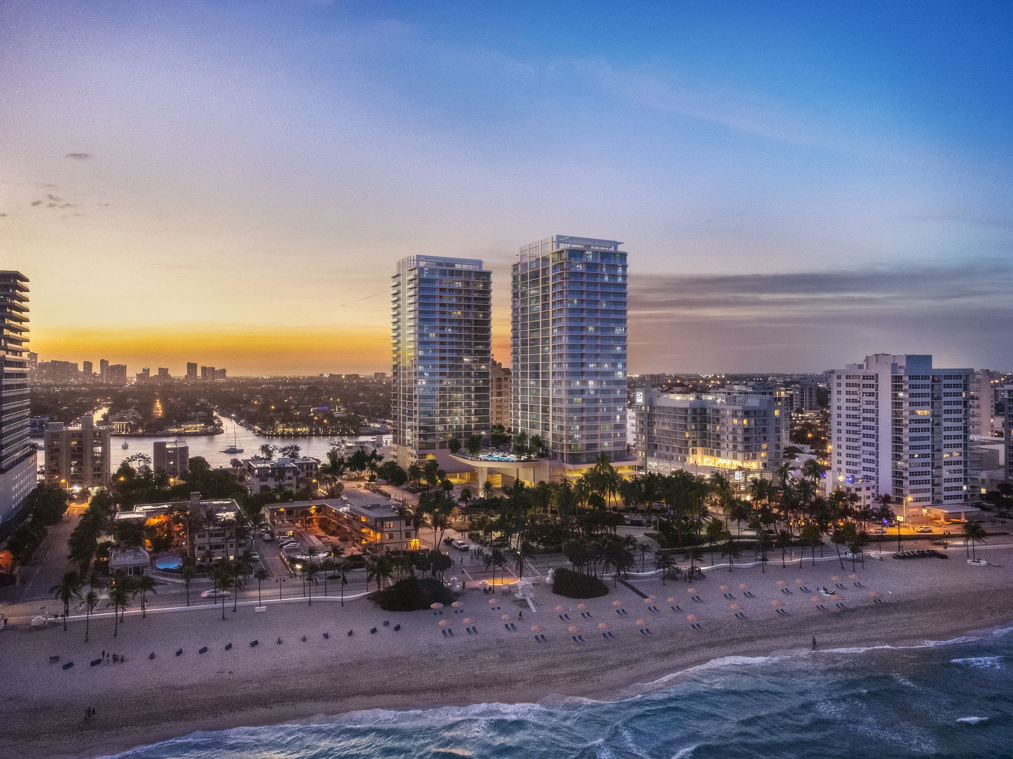 Selene Oceanfront Residences 57 F( Dusk