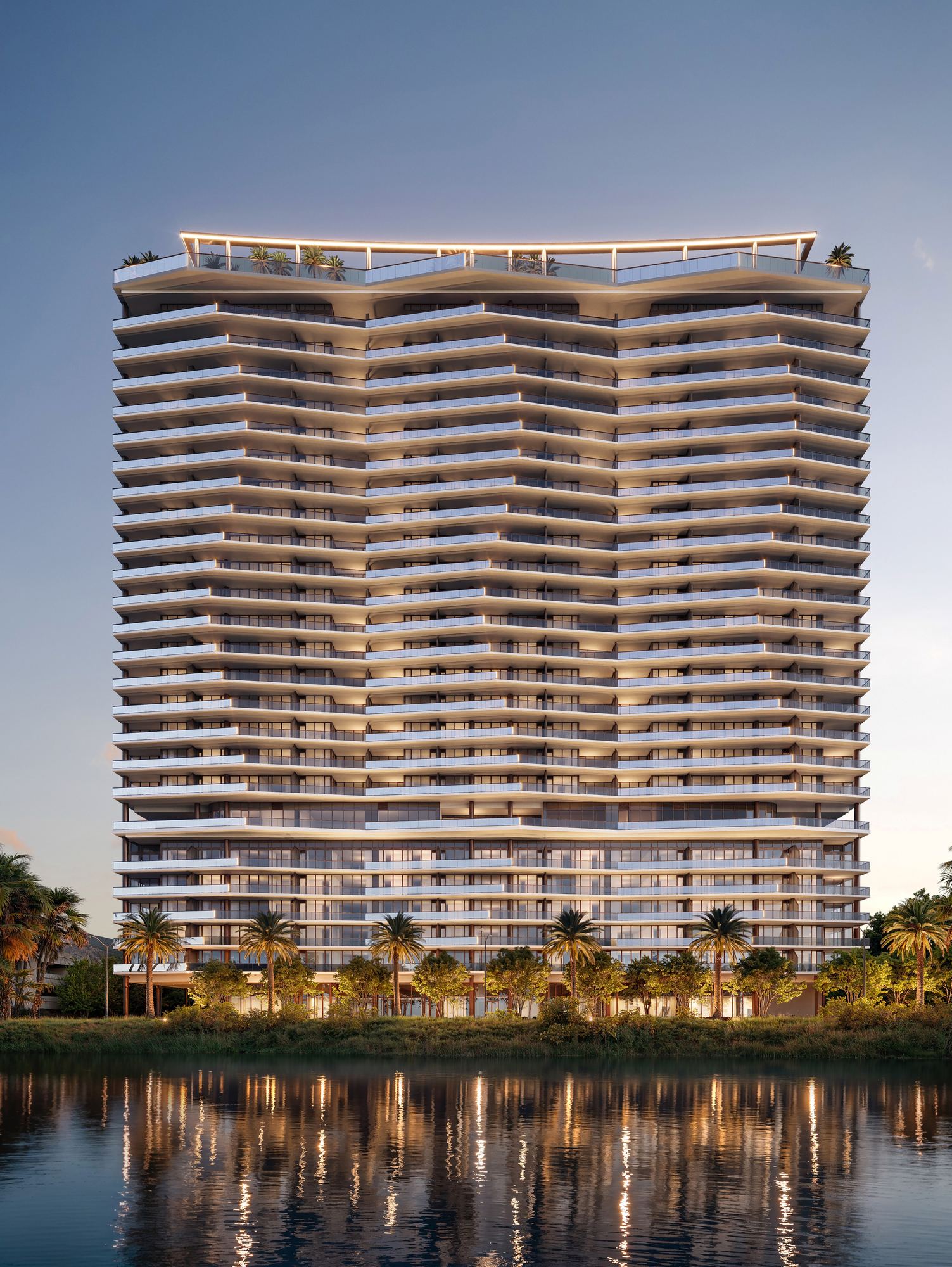 The Berkeley new construction condo project exterior Downtown West Palm Beach (Clear Lake waterfront), West Palm Beach, FL