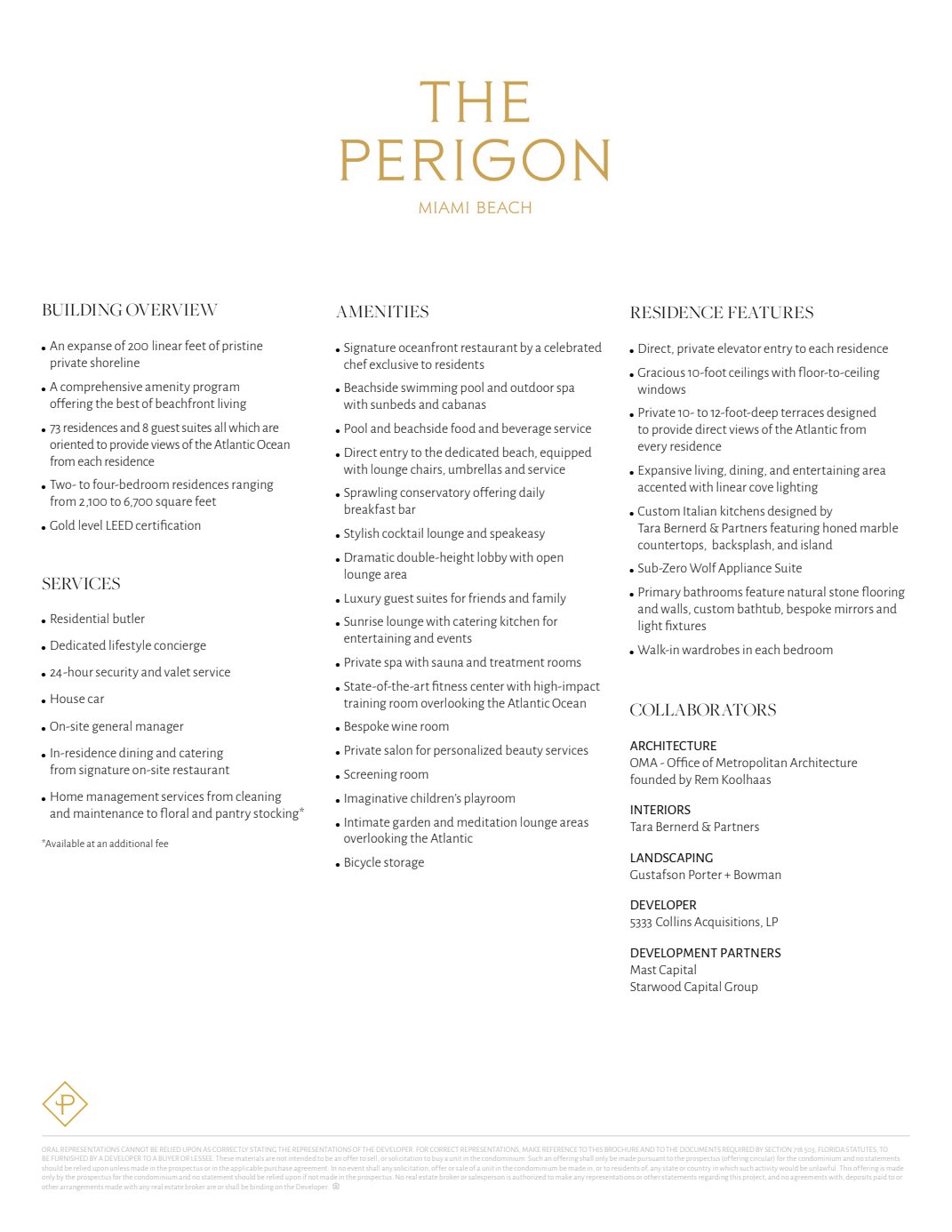 The Perigon Fact Sheet En