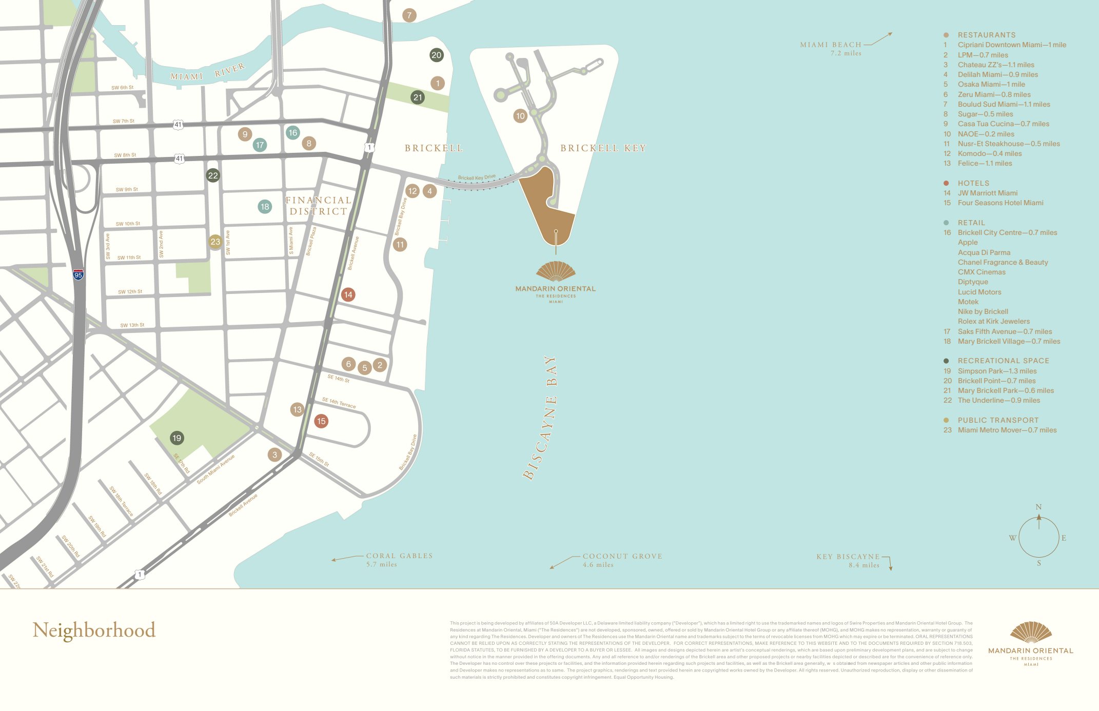 The Residences at Mandarin Oriental, Miami Neighborhood