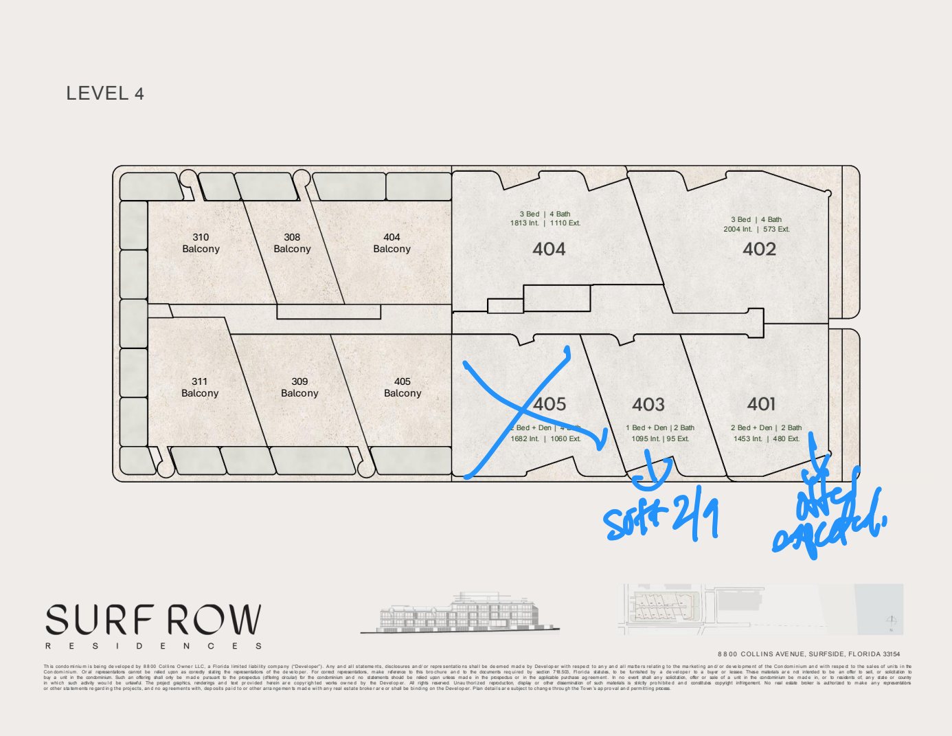 Surf Row Key Plan Signed Copy
