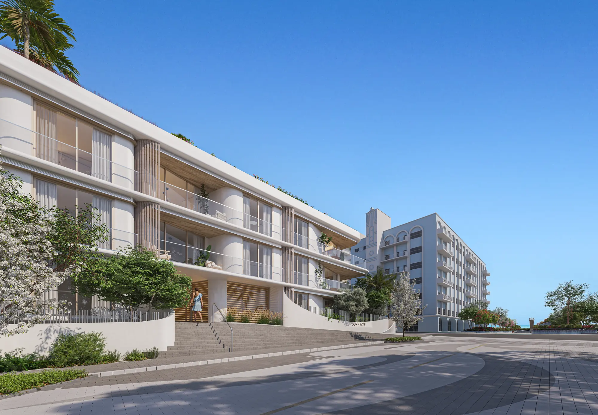 The Surf Row Residences new construction condo project exterior Surfside, FL