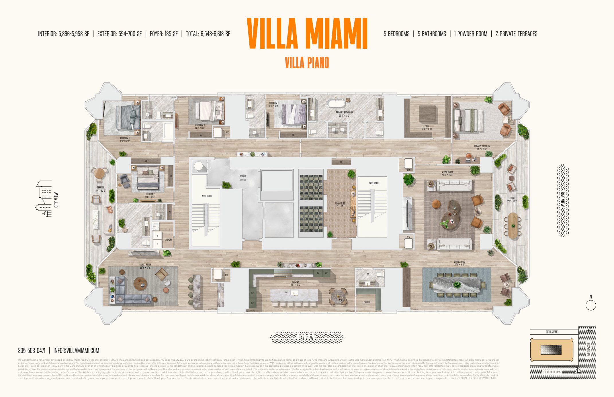 Villa Piano Full Floor Floorplan Illustrated